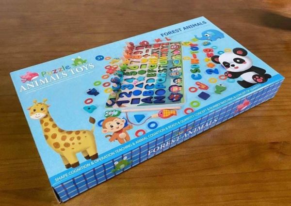 6 In 1 Wooden Educational Puzzle & Sorting Board