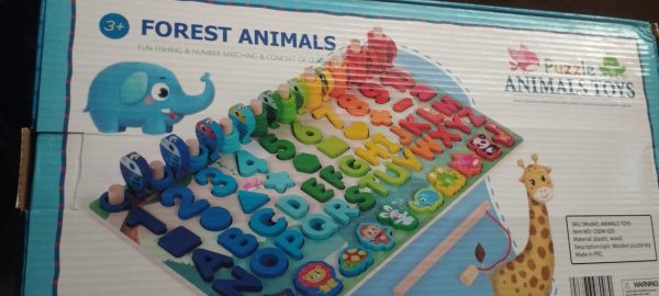 6 In 1 Wooden Educational Puzzle & Sorting Board