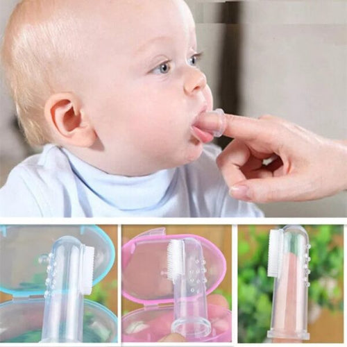 ( Pack of 3 ) Baby Finger Toothbrush Silicon Toothbrush