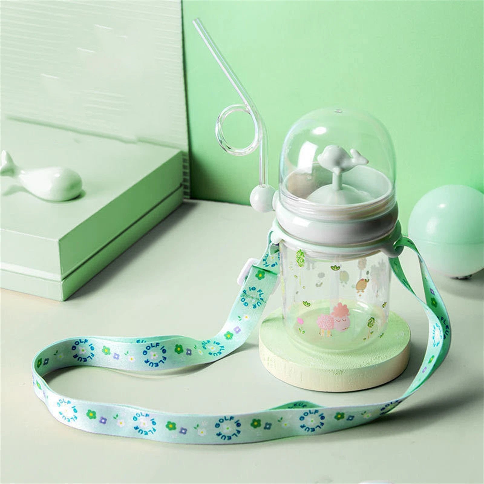 Children Whale Spray Cup Sippy Bottle Cartoon Baby