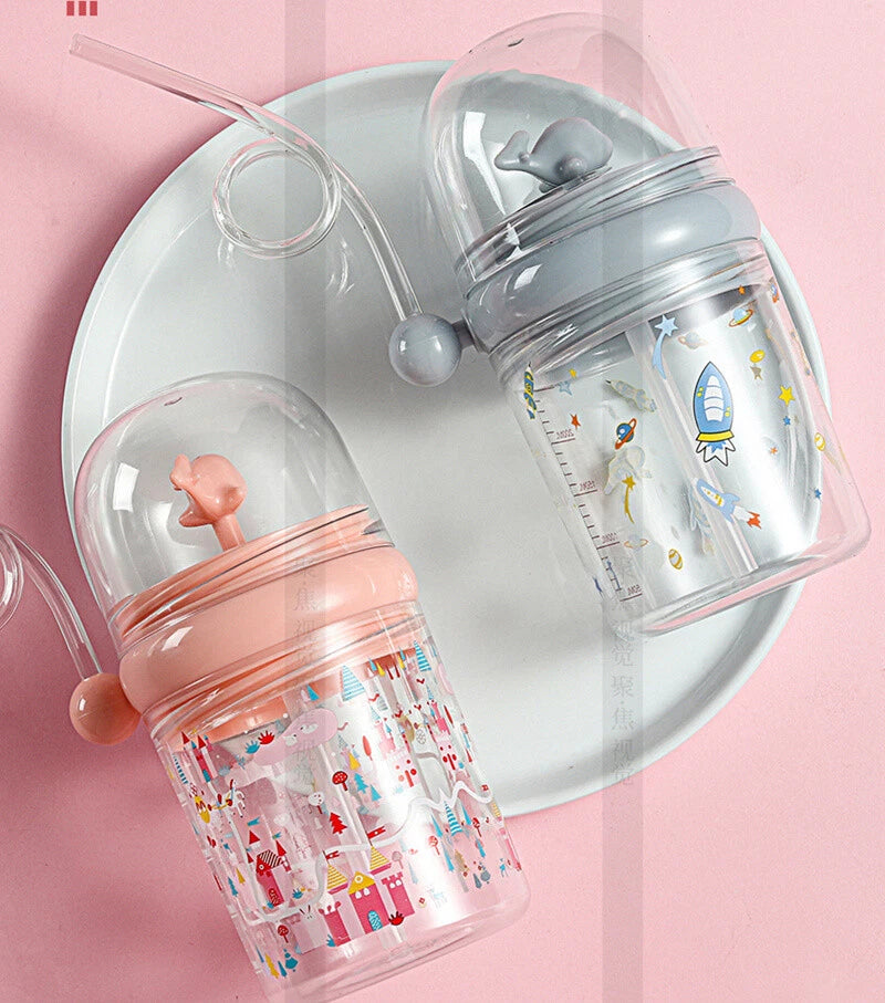 Children Whale Spray Cup Sippy Bottle Cartoon Baby