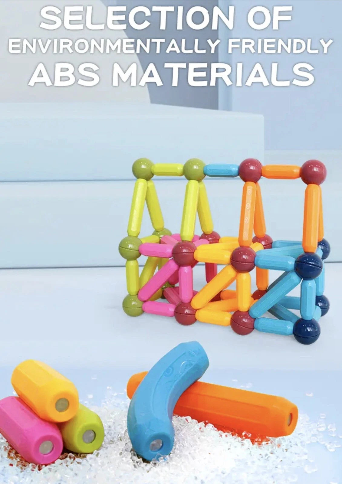 Magnetic Rods Toy – Magnetic Stick Building Blocks Magnetic Blocks
