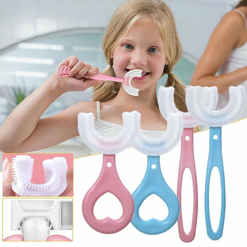 (pack Of 2) U - shaped Baby Toothbrush